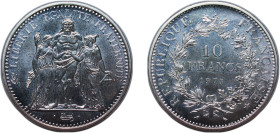 France Fifth Republic 1973 10 Francs Silver (.900) Paris Mint (206500) 25.1g BU KM 932 Schön 236 Gad 813 F 364