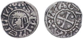 France Archbishopric of Vienne (France Feudal) French feudal 1150 - 1200 Denier Anonymous Silver Vienne Mint 0.8g VF PA 4826 Dy féodales 2381