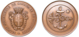 France ND Medal (Ecole Superieure de Commerce de Marseille) Bronze 32.8g UNC