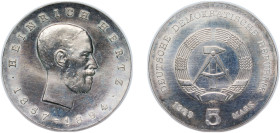 Germany German Democratic Republic 1969 5 Mark (Heinrich Hertz) Copper-nickel (100268) 12g BU KM 23 Schön 25 J 1526 AKS 94