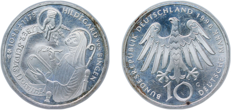 Germany Federal Republic of Germany 1998 G 10 Deutsche Mark (Hildegard von Binge...