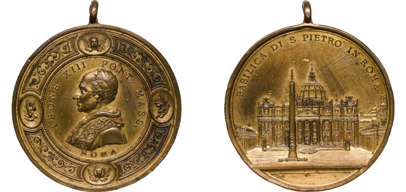 Italy Papal States Italian states ND Medal - Leo XII (St. Peter's Basilica) Bron...