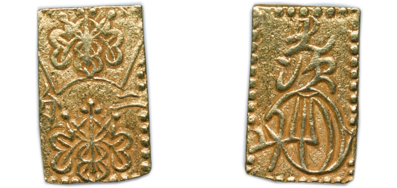 Japan Tokugawa Shogunate 1868 - 1869 2 Bu - Meiji (Edo Mint) Gold (.223) (Au 22....