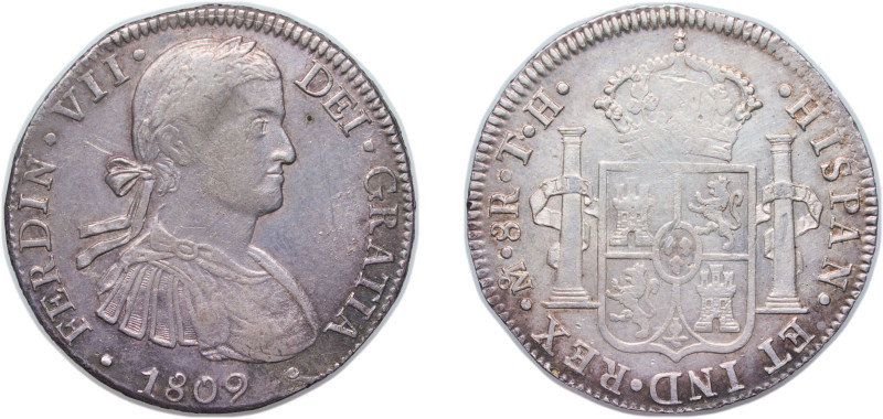Mexico Spanish colony 1809 Mo TH 8 Reales - Fernando VII Silver (.903) Mexico Ci...