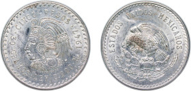 Mexico United Mexican States 1947 Mo 5 Pesos Silver (.900) Mexico City Mint (5110000) 30g UNC KM 465