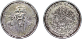 Mexico United Mexican States 1979 M 100 Pesos Silver (.720) Mexico City Mint 27.7g VF Rim Damage KM 483