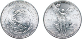 Mexico United Mexican States 1986 Mo 1 Onza "Libertad" Silver (.999) Mexico City Mint (1699426) 31.2g BU KM 494