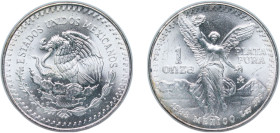 Mexico United Mexican States 1988 Mo 1 Onza "Libertad" Silver (.999) Mexico City Mint (1500500) 31.1g BU KM 494