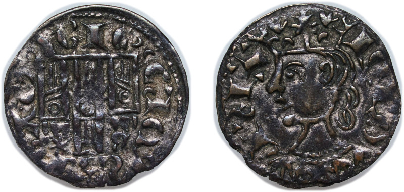 Spain Kingdom of Castile and Leon 1333 - 1350 B Dinero "Cornado" - Alfonso XI Bi...