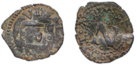 Spain Kingdom of Navarre Spanish states 1549 - 1549 N Cornado - Carlos I Billon 0.8g VF Cal 68