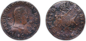 Spain Kingdom of Navarre Spanish states 1826 PP 3 Maravedis - Fernando VII Copper 6g VF Cal 1643