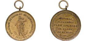 Spain Kingdom 1883 Religious medal (Nuestra Señora) Brass 16.2g AU