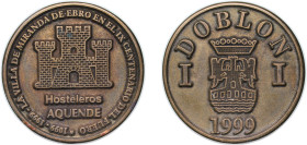 Spain Kingdom 1999 1 Doblon - HOSTELEROS ALLENDE Bronze Bronze 16.7g AU