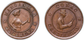 Spain Kingdom ND Advertising token - Coñac Caballero & Manzanilla Macarena （Jerez de la Frontera） Copper 5.4g AU