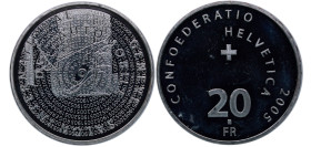 Switzerland Federal State 2005 B 20 Francs (Geneva Motor Show) Silver (.835) Bern Mint (45000) 20g PF HMZ 2 1221ff KM 112