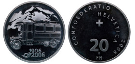 Switzerland Federal State 2006 B 20 Francs (PostBus) Silver (.835) Bern Mint (40000) 20.1g PF HMZ 2 1221ii KM 115