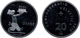 Switzerland Federal State 2012 B 20 Francs (Globi) Silver (.835) Bern Mint (35000) 20.1g BU KM 144