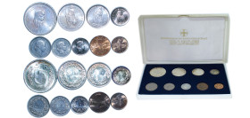 Switzerland Federal State 1967 Francs Set (9 Lots , 4 Silver coins) BU