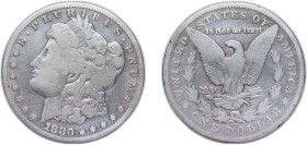 United States Federal republic 1880 CC 1 Dollar "Morgan Dollar" Silver (.900) Carson City Mint 26g F KM 110