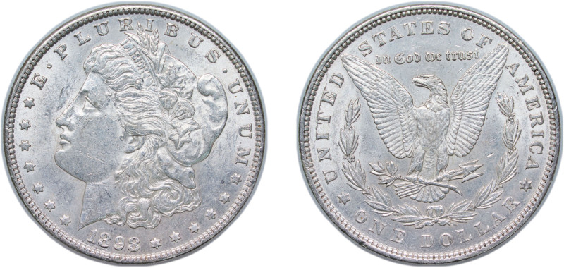 United States Federal republic 1898 1 Dollar "Morgan Dollar" Silver (.900) Phila...