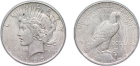 United States Federal republic 1923 1 Dollar "Peace Dollar" Silver (.900) Philadelphia Mint (30800000) 26.8g UNC KM 150