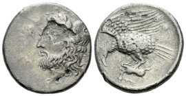 Bruttium, Locri Plated nomos circa 320-280