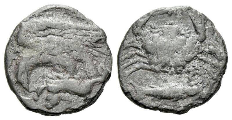 Sicily, Agrigentum Hemidrachm circa 420-410, AR 14.00 mm., 1.61 g.
Eagle l., cl...