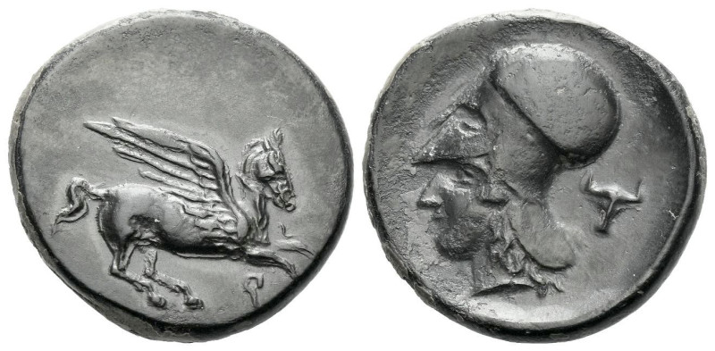 Corinthia, Corinth Stater circa 400-375, AR 22.00 mm., 8.23 g.
Pegasus flying r...