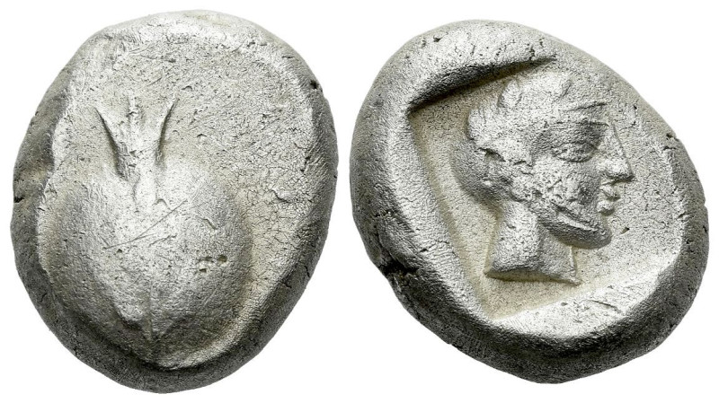 Pamphilia, Side Stater circa 460-430, AR 19.00 mm., 10.83 g.
Pomegranate overla...