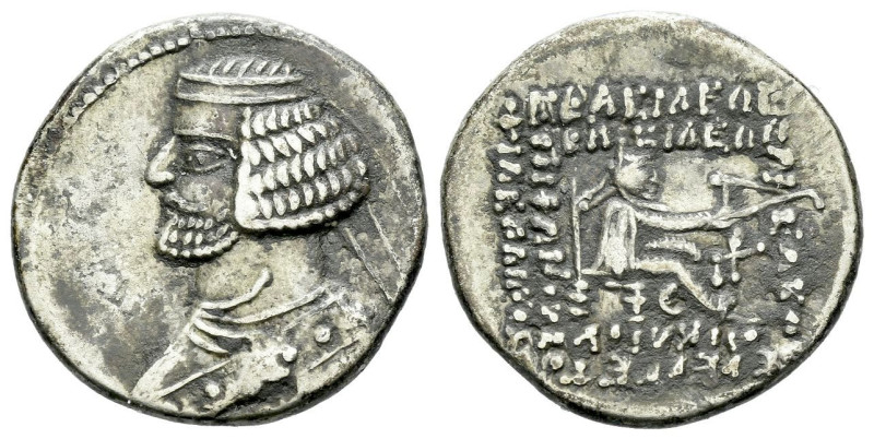 Parthia, Orodes II, 57-38 Ecbatana Drachm circa 57-38, AR 20.00 mm., 3.86 g.
Di...