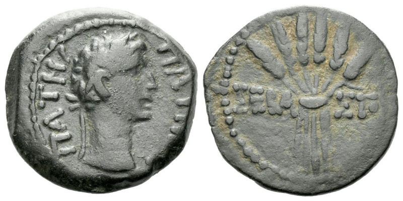 Egypt, Alexandria Octavian as Augustus, 27 BC – 14 AD Obol circa 1-5 AD, Æ 20.20...