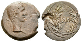 Egypt, Alexandria Octavian as Augustus, 27 BC – 14 AD Dichalcon circa 11-12 (year 41)