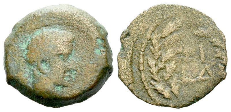 Egypt, Alexandria Tiberius, 14-37 Dichalkon circa 17-18 (year 4), Æ 15.00 mm., 2...