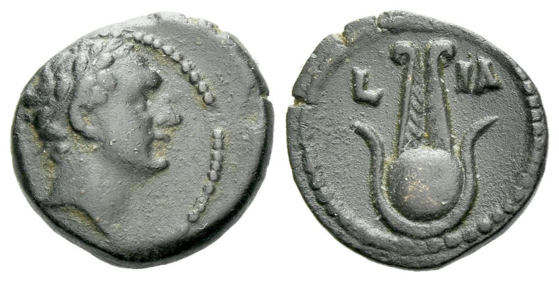 Egypt, Alexandria Domitian, 81-96 Dichalkon circa 91-92 (year 11), Æ 12.80 mm., ...