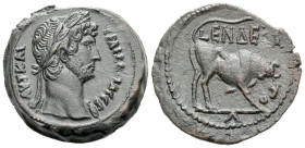 Egypt, Alexandria Hadrian, 117-138 Diobol circa 126-127 (year 11) - Possibly the finest diobol known for Hadrian.