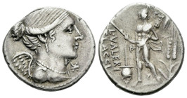 L. Valerius Flacco. Denarius 108 or 107