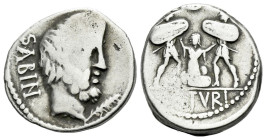 L. Tituri L.f. Sabinus Denarius circa 89