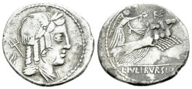 L. Iulius Bursio Denarius circa 85