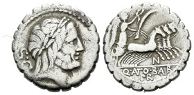 Q. Antonius Balbus. Denarius serratus circa 83-82