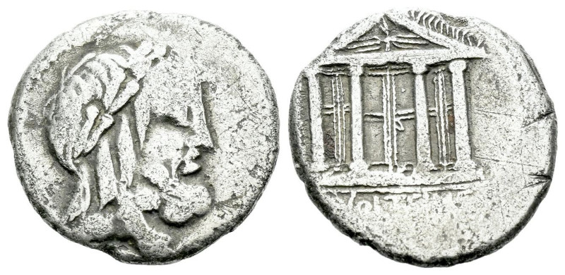 M. Volteius M.f. Denarius circa 78, AR 16.70 mm., 3.12 g.
Laureate head of Jupi...