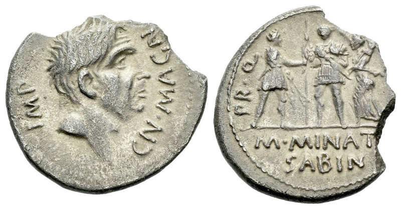 Cnaeus Pompeius Junior and M. Minatius Sabinus Denarius 46-45, AR 18.00 mm., 3.3...