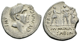 Cnaeus Pompeius Junior and M. Minatius Sabinus Denarius 46-45