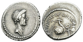 L. Mussidius Longus. Denarius 42