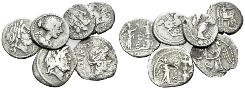 Lot of 6 coins , AR , 9.61 g.
Lot of 6 silver roman republican; including: Cr 3...