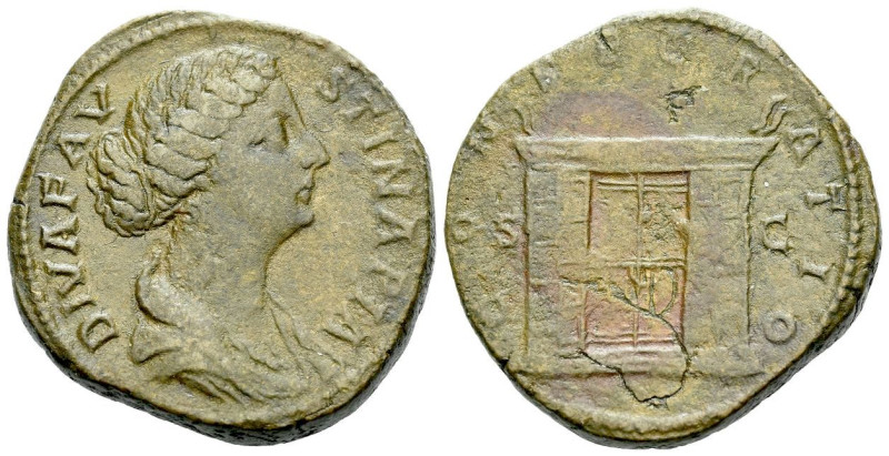 Diva Faustina Junior. Sestertius circa 175-176, Æ 31.50 mm., 25.38 g.
Diva Faus...