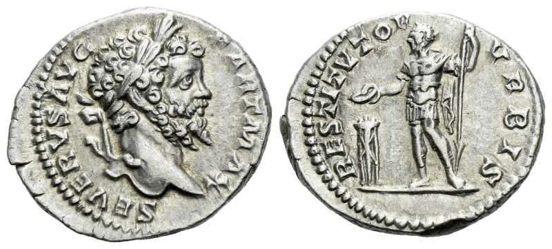 Septimius Severus, 193-211 Denarius Rome circa 200-201, AR 19.00 mm., 3.56 g.
L...