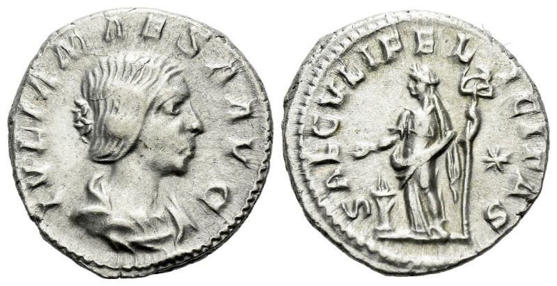 Julia Maesa, sister of Julia Domna and grandmother of Elagabalus Denarius Rome c...