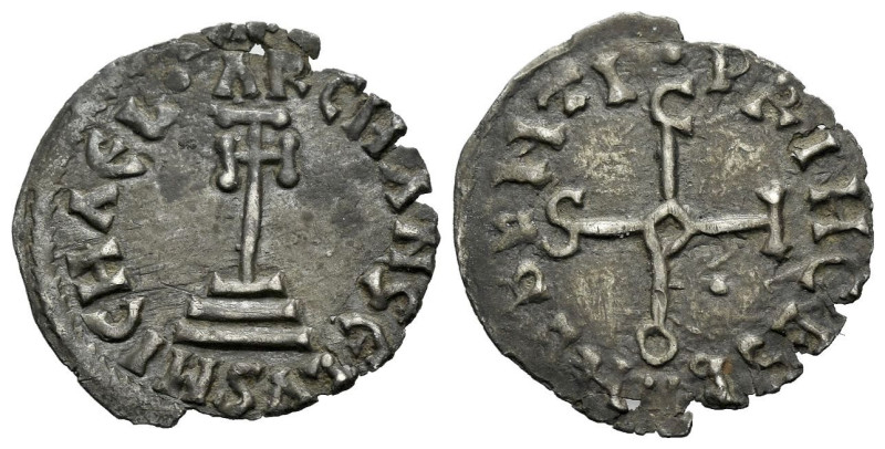 Benevento, Sico, 817-832 Denaro circa 817-832, AR 17.50 mm., 1.18 g.
+ PRINCES ...