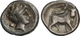 GREEK COINS
Didracma. 320-300 a.C. NEAPOLIS. CAMPANIA. Anv.: Cabeza de ninfa a derecha. Rev.: Toro androcéfalo a derecha coronado por Nike volando, d...
