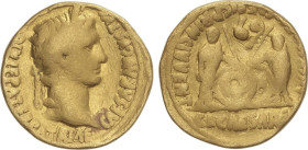 ROMAN COINS: ROMAN EMPIRE
Áureo. 2 a.C.-14 d.C. AUGUSTO. LUGDUNUM. Anv.: CAESAR AVGVSTVS DIVI F. PATER PATRIAE. Cabeza laureada de Augusto a derecha....